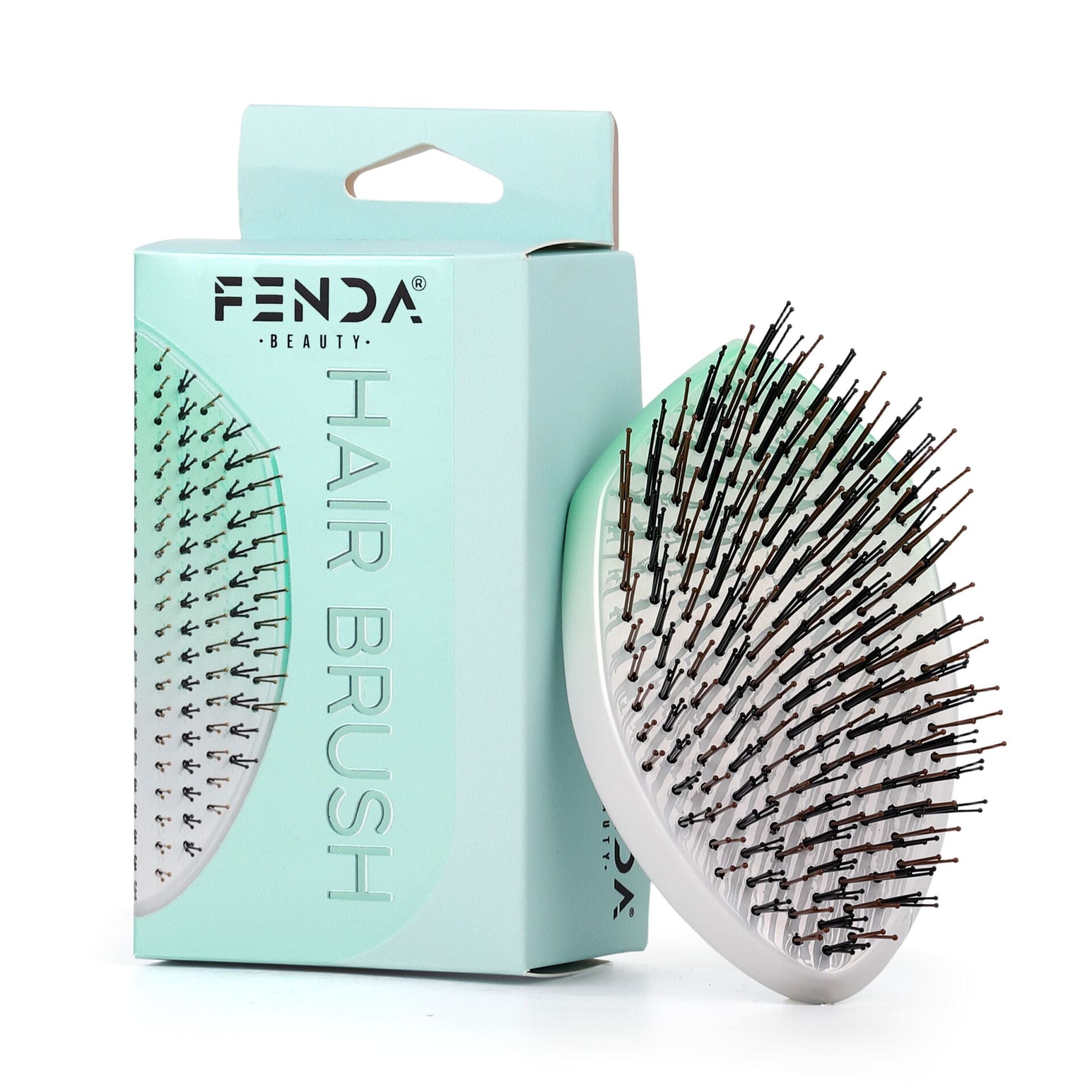 Fenda Profesyonel 4 Pinli Oval Yeşil Saç Fırçası