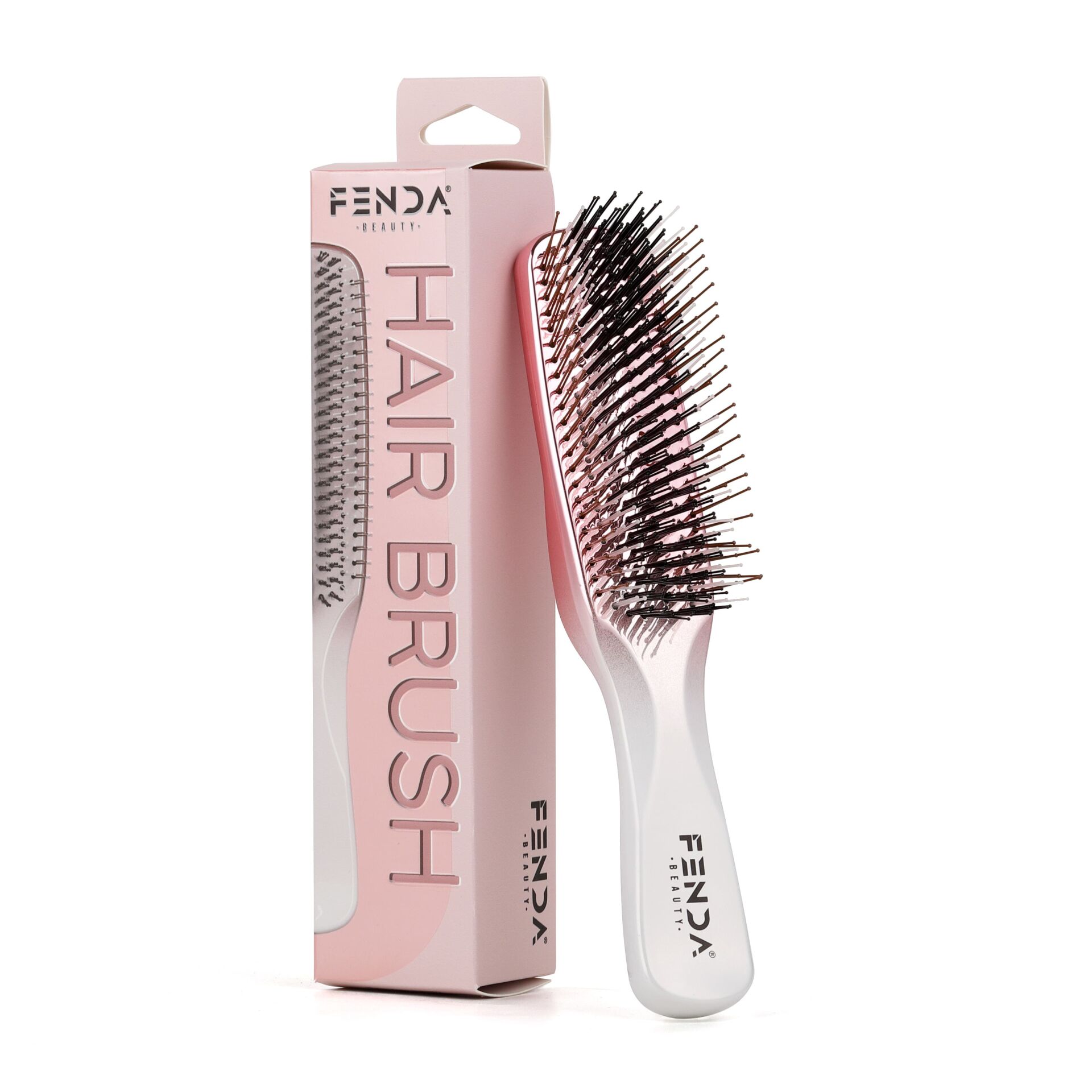 Fenda Profesyonel 4 Pinli Ergonomik Pembe Saç Fırçası