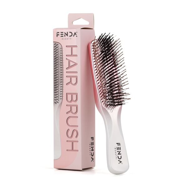 Fenda Profesyonel 4 Pinli Ergonomik Pembe Saç Fırçası