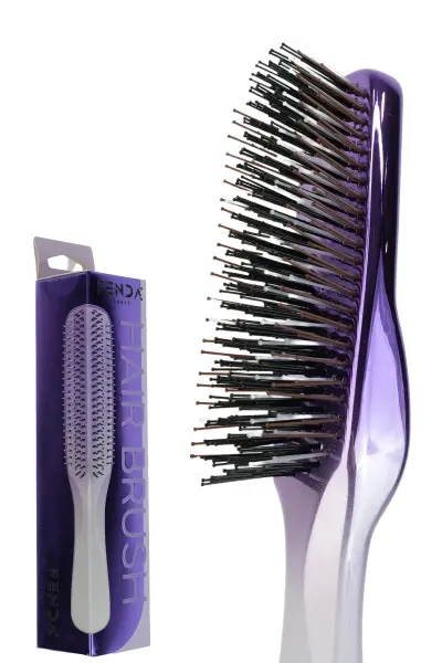 Fenda Profesyonel 4 Pinli Ergonomik Mor Saç Fırçası