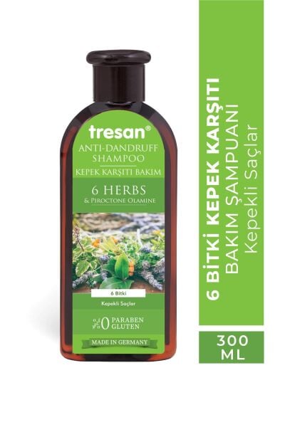 Tresan 6 Bitki Kompleksi Kepek Karşıtı Bakım Şampuanı 300 ml