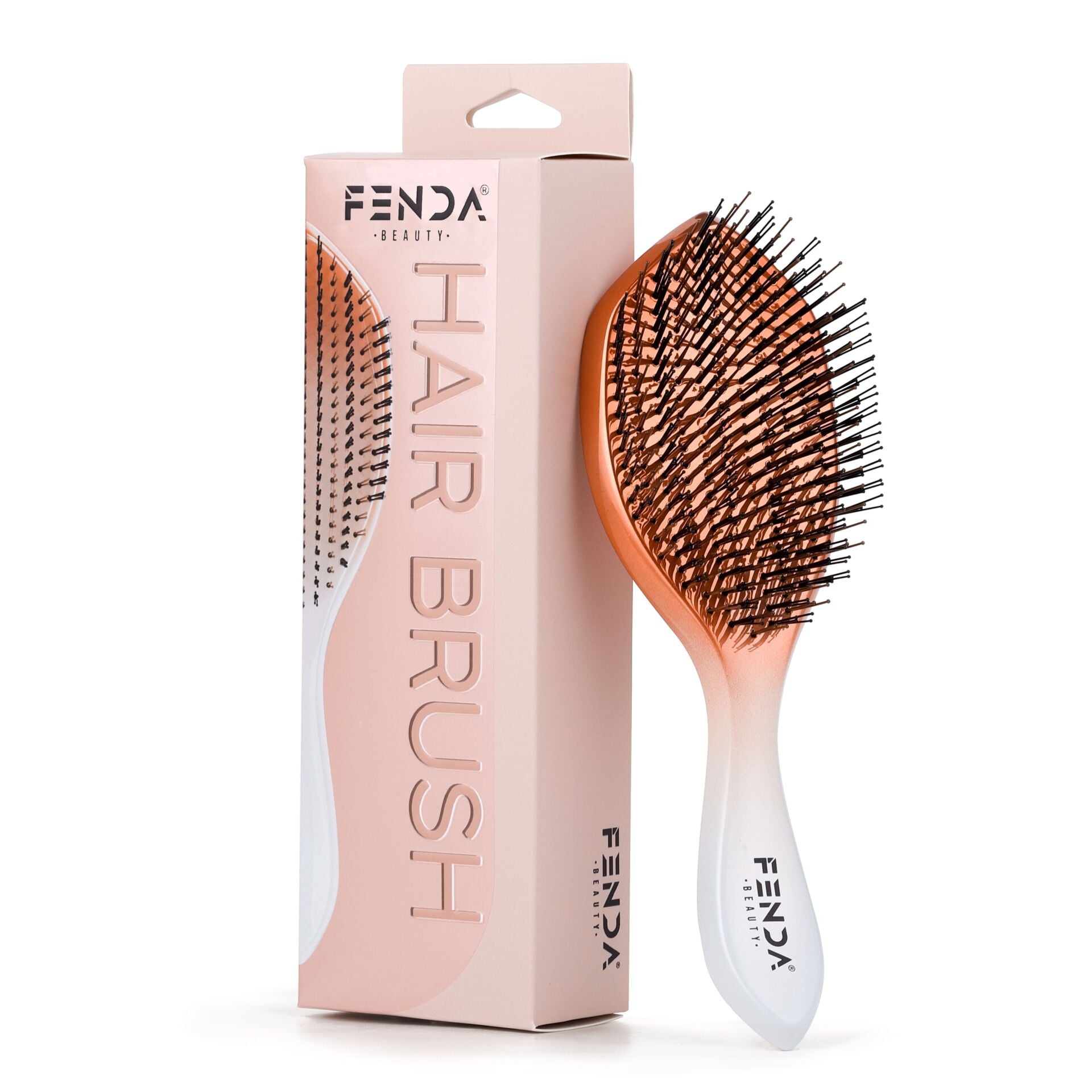 Fenda Profesyonel 4 Pinli Geniş Başlık Turuncu Saç Fırçası