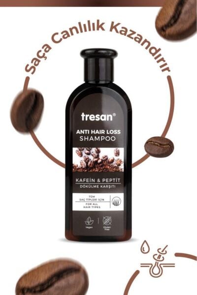 Tresan Kafein & Peptit Dökülme Karşıtı Saç Bakım Şampuanı 300 ml