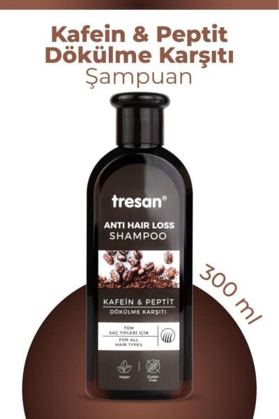Tresan Kafein & Peptit Dökülme Karşıtı Saç Bakım Şampuanı 300 ml