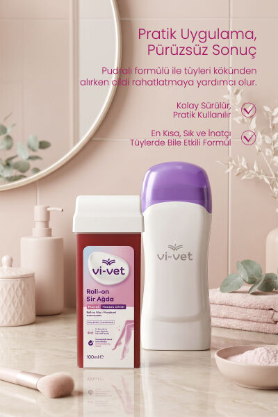 Vi-vet Roll-On Sir Ağda 100 ml Pudralı