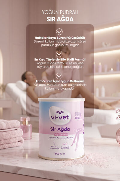 Vi-vet Sir Ağda 800 ml Yoğun Pudralı