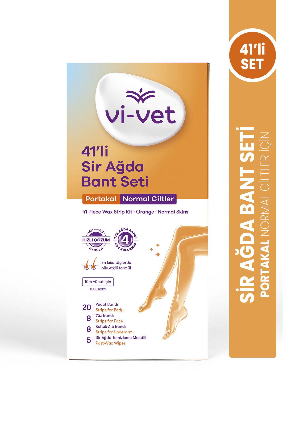 Vi-vet Sir Ağda Bant Seti 41 li Portakal