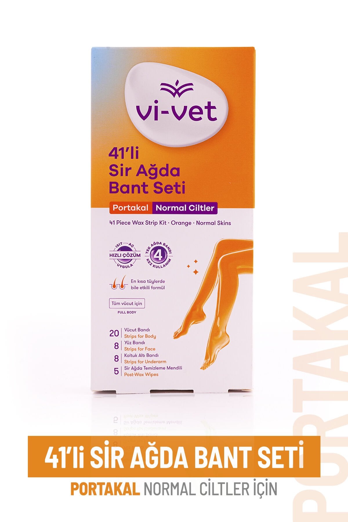 Vi-vet Sir Ağda Bant Seti 41 li Portakal