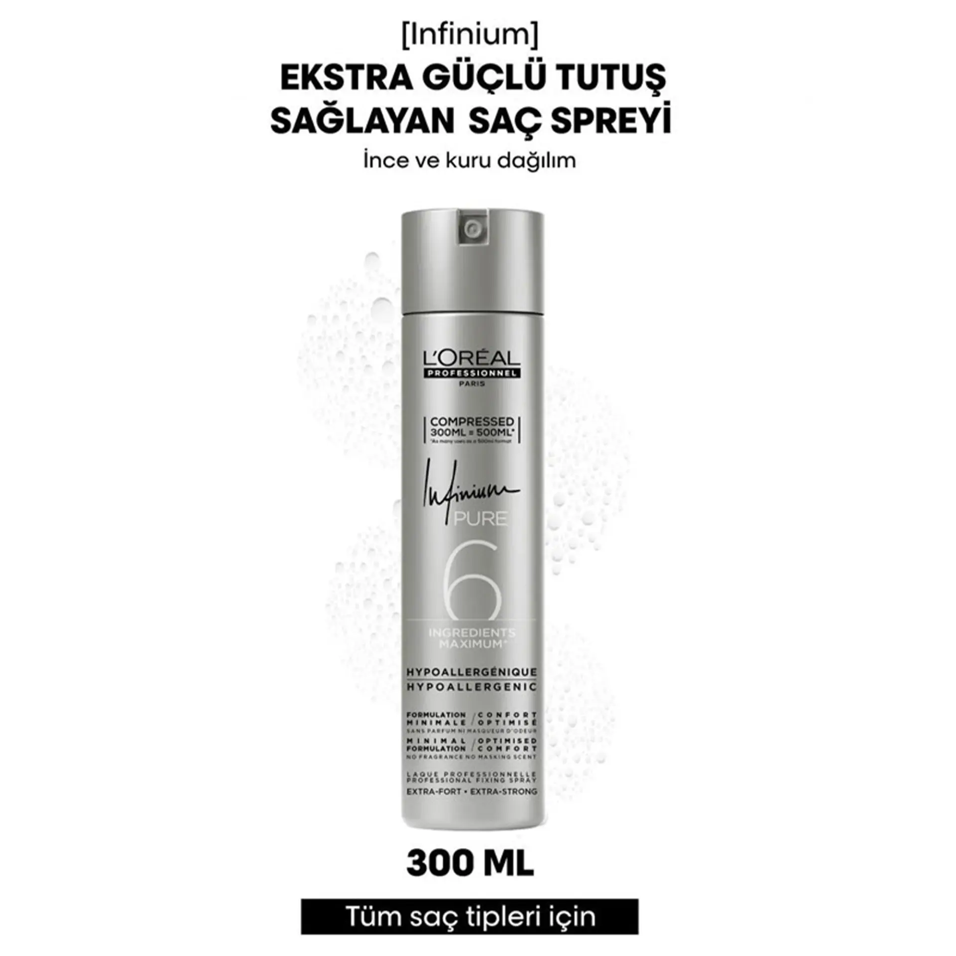 Loreal Professionnel Paris Infinium Ekstra Güçlü Tutuşlu Saç Spreyi 300 ml