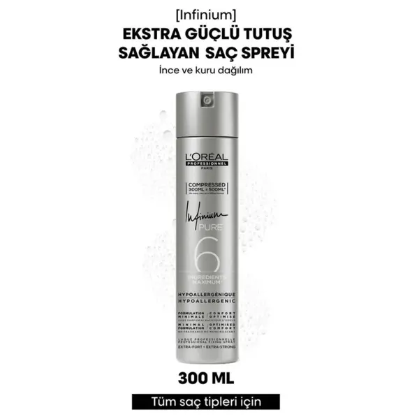 Loreal Professionnel Paris Infinium Ekstra Güçlü Tutuşlu Saç Spreyi 300 ml