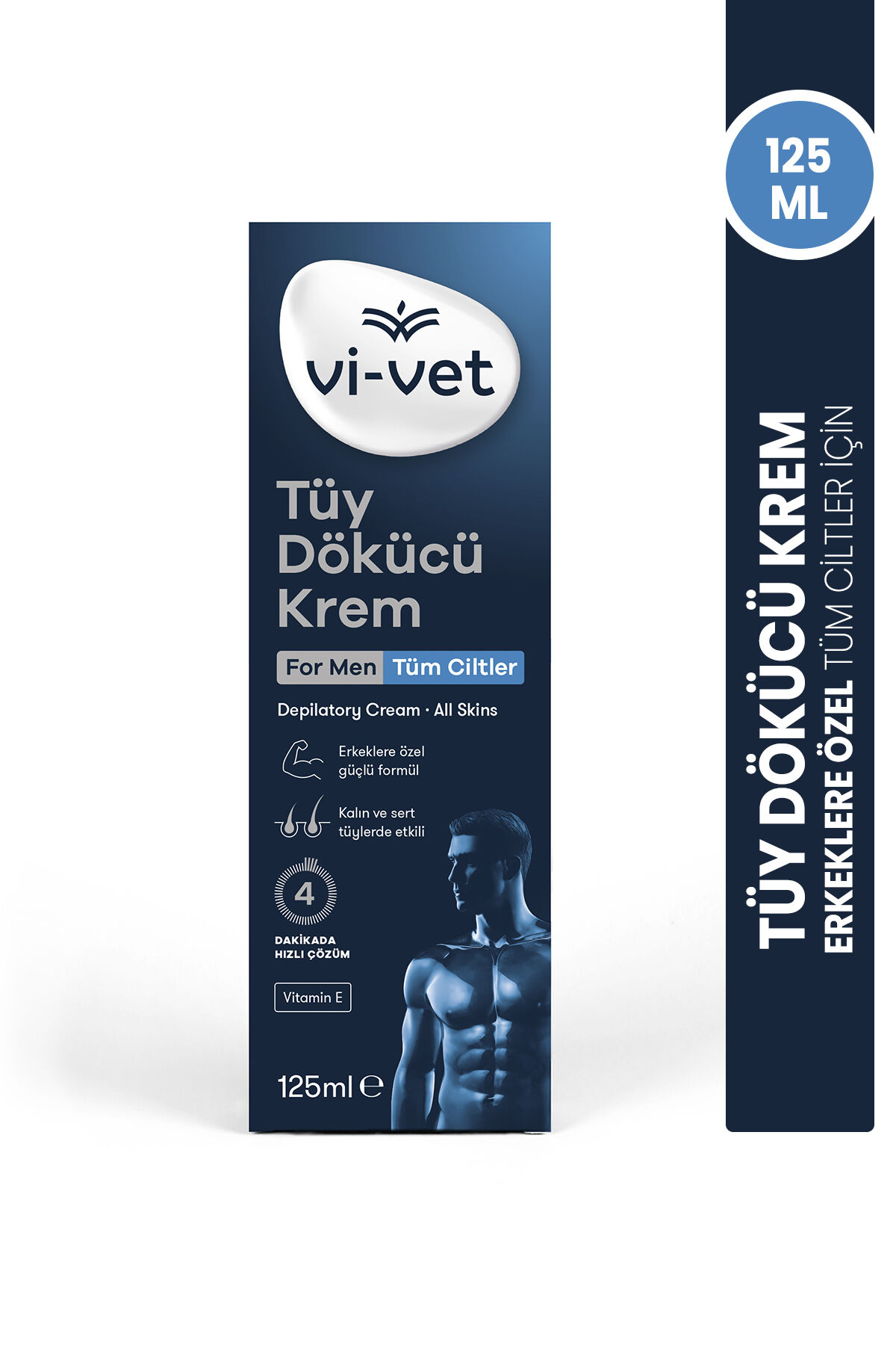 Vi-vet Tüy Dökücü Krem – For Men 125 ml Tüm Ciltler