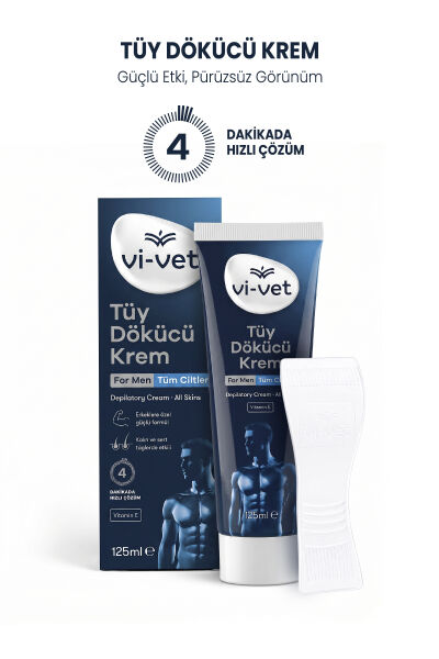 Vi-vet Tüy Dökücü Krem – For Men 125 ml Tüm Ciltler