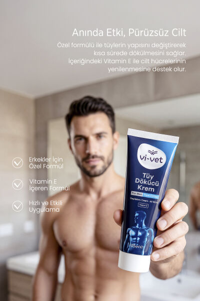 Vi-vet Tüy Dökücü Krem – For Men 125 ml Tüm Ciltler