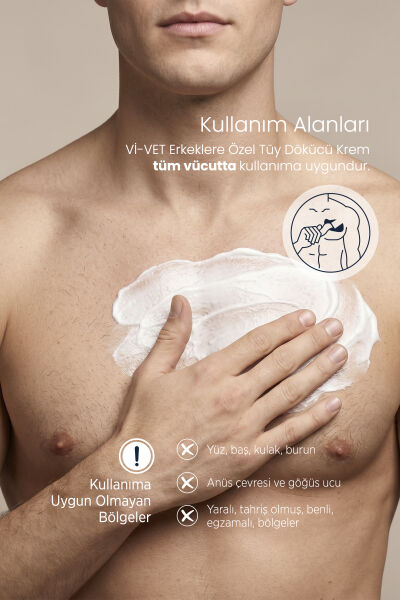 Vi-vet Tüy Dökücü Krem – For Men 125 ml Tüm Ciltler