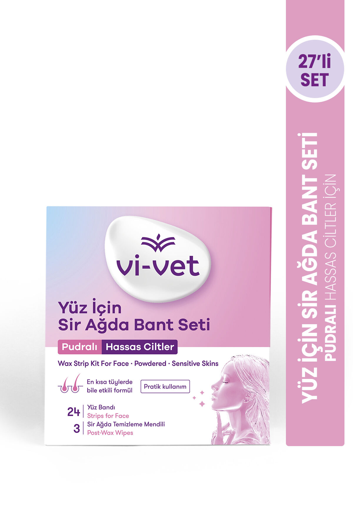 Vi-vet Sir Ağda Yüz Bandı Pudralı 24 lü