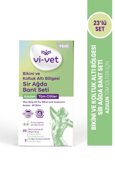 Vi-vet Bikini ve Koltuk Altı Bölgesi Sir Ağda Bant Seti Azulen