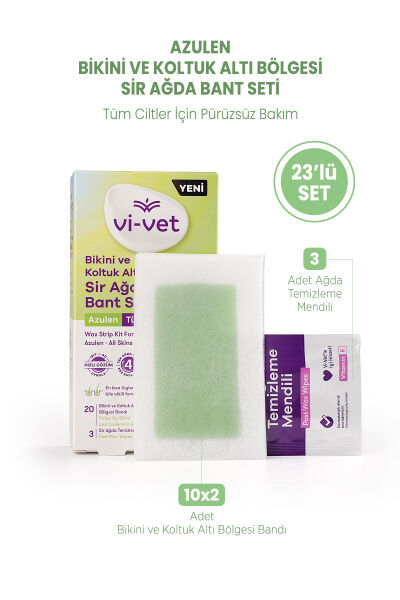 Vi-vet Bikini ve Koltuk Altı Bölgesi Sir Ağda Bant Seti Azulen