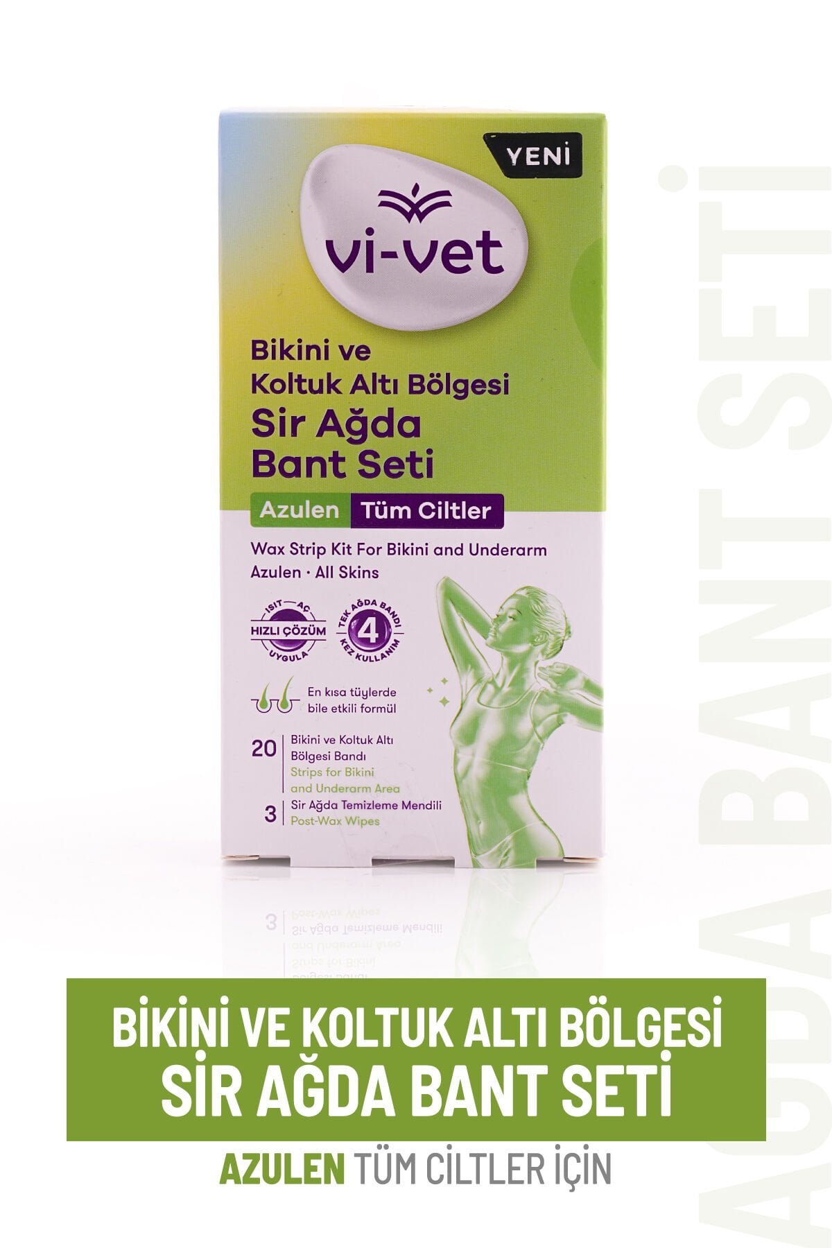 Vi-vet Bikini ve Koltuk Altı Bölgesi Sir Ağda Bant Seti Azulen