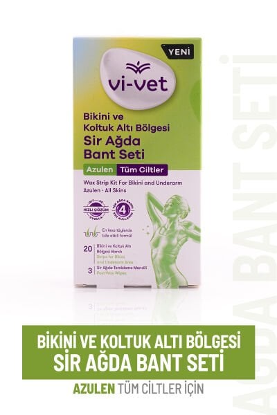 Vi-vet Bikini ve Koltuk Altı Bölgesi Sir Ağda Bant Seti Azulen