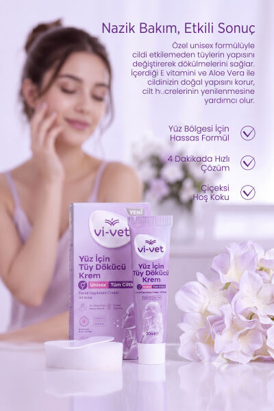 Vi-vet Yüz İçin Tüy Dökücü Krem 30 ml