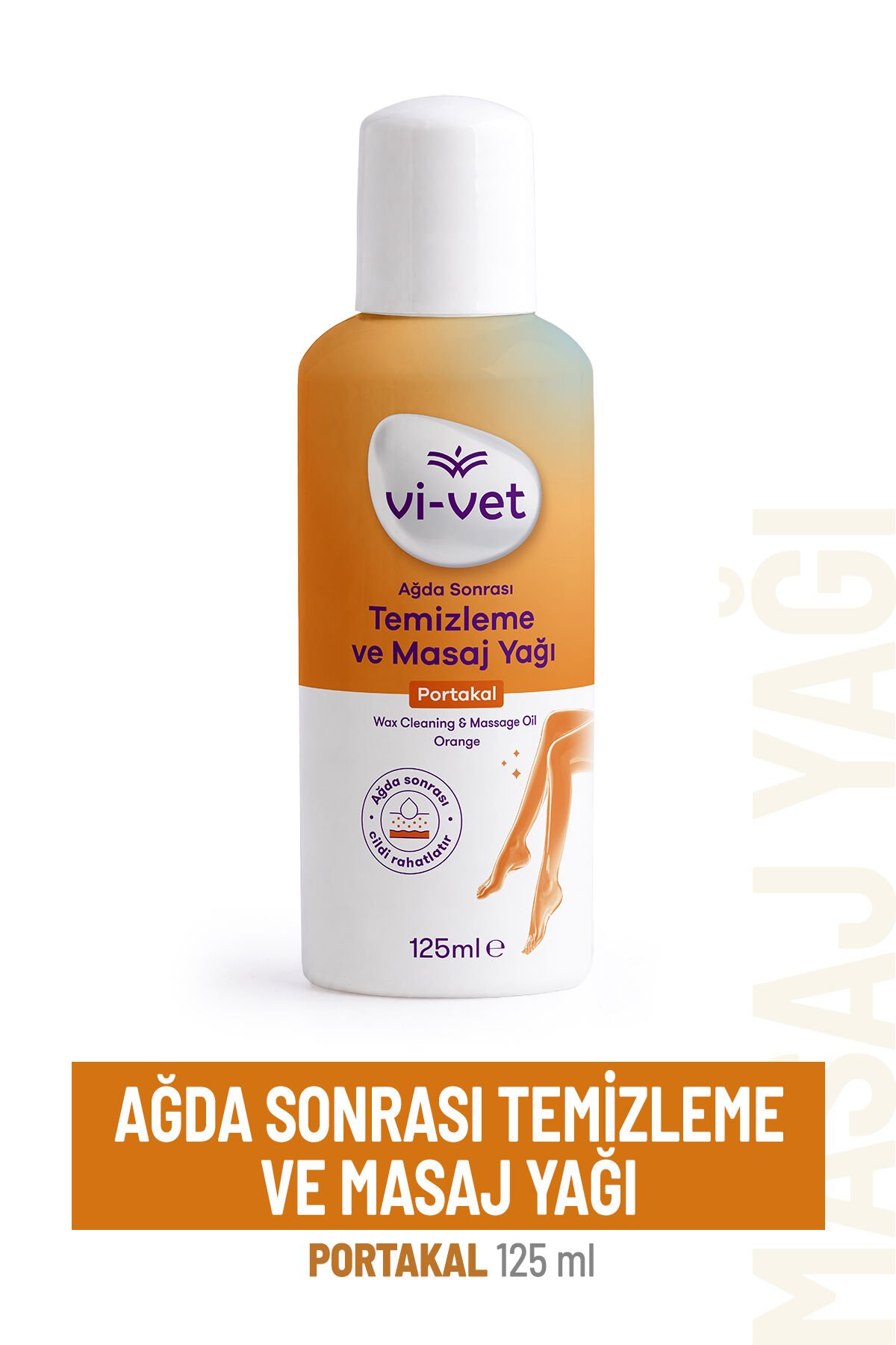 Vi-vet Sir Ağda Temizleme ve Masaj Yağı 125 ml Portakal