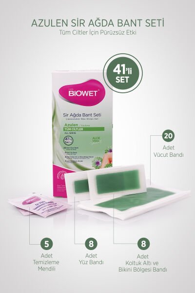 Biowet Sir Ağda Bant Seti Azulen 41'li