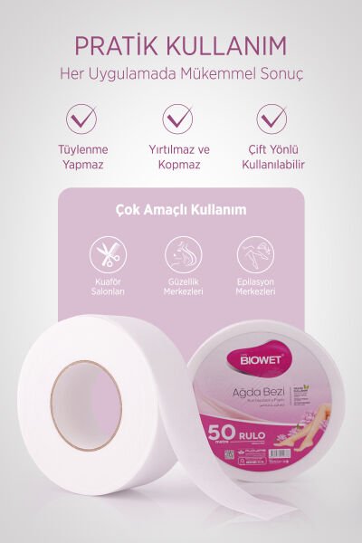 Biowet Ağda Bezi Rulo 50 Metre
