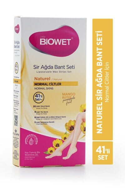 Biowet Sir Ağda Bant Seti Naturel 41'li