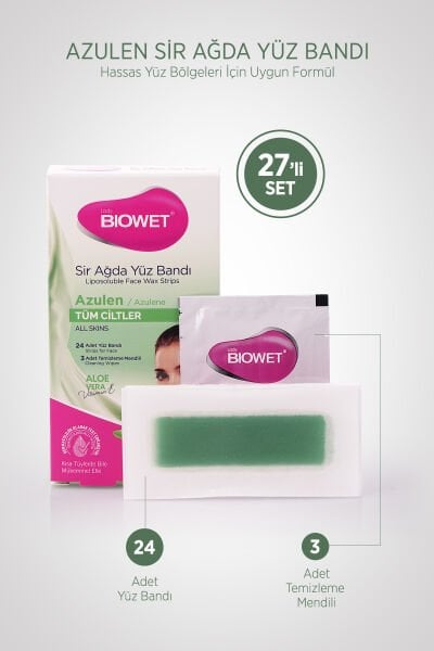 Biowet Azulen Sir Ağda Yüz Bandı 27'li