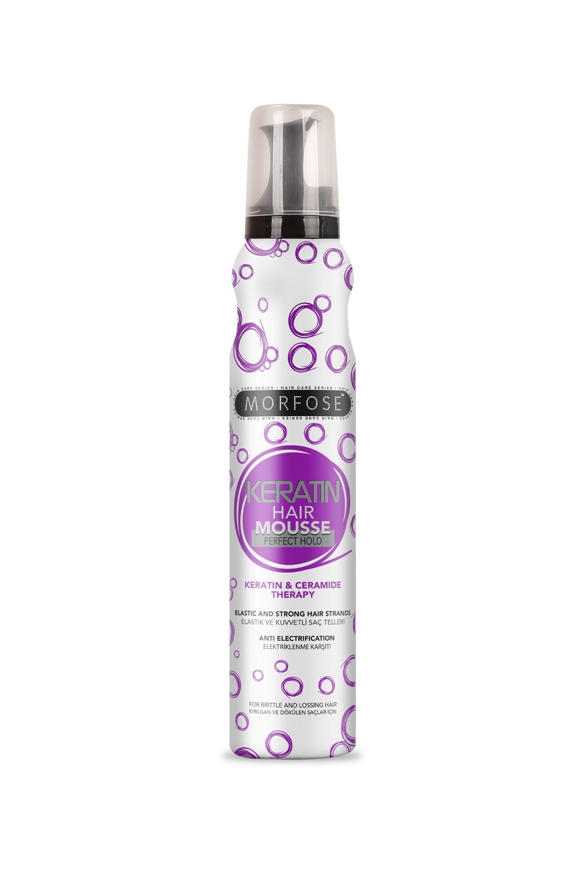 Morfose Keratin Saç Köpüğü 200 ml Elastik Ve Kuvvetli Saç Telleri Elektriklenme Karşıtı