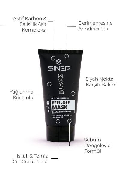 Sinep Soyulabilir Siyah Maske 150 ml