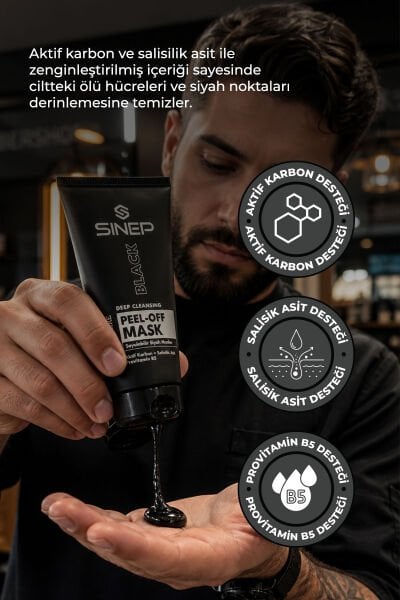 Sinep Soyulabilir Siyah Maske 150 ml