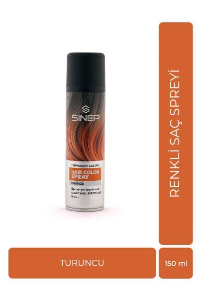 Sinep Renkli Saç Spreyi Turuncu 150 ml