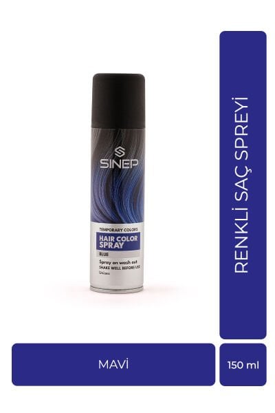 Sinep Renkli Saç Spreyi Mavi 150 ml