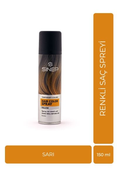 Sinep Renkli Saç Spreyi Sarı 150 ml