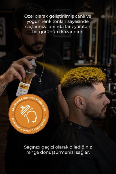Sinep Renkli Saç Spreyi Sarı 150 ml