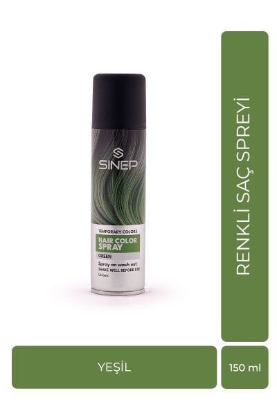 Sinep Renkli Saç Spreyi Yeşil 150 ml