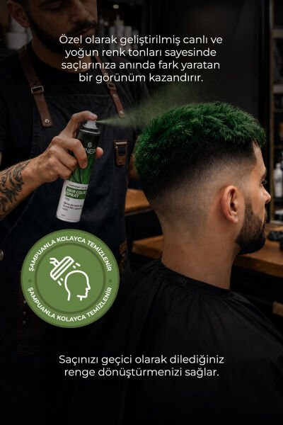 Sinep Renkli Saç Spreyi Yeşil 150 ml