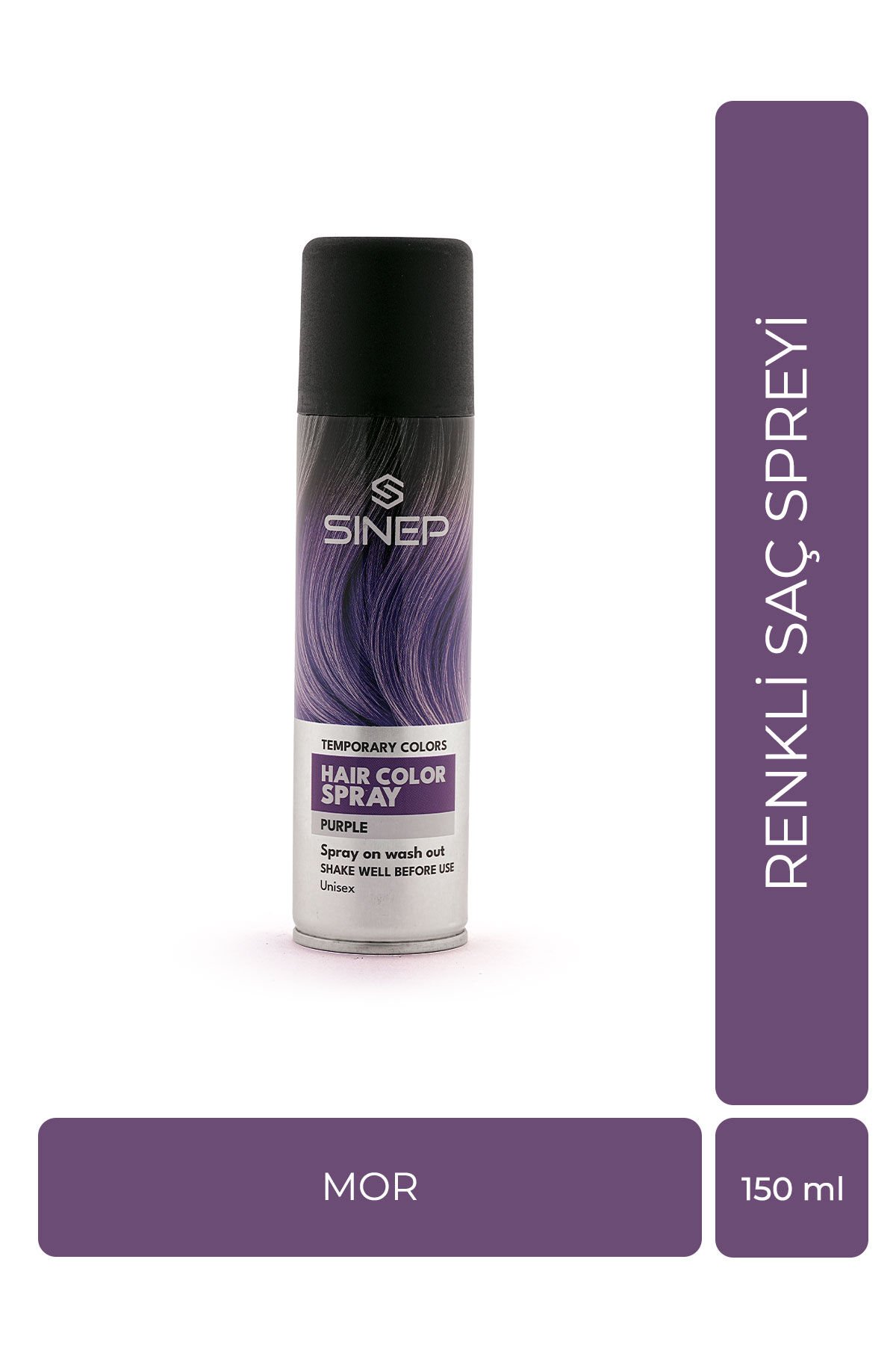 Sinep Renkli Saç Spreyi Mor 150 ml