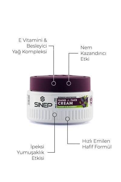 Sinep El Yüz Kremi Yoğurt & Böğürtlen 300 ml