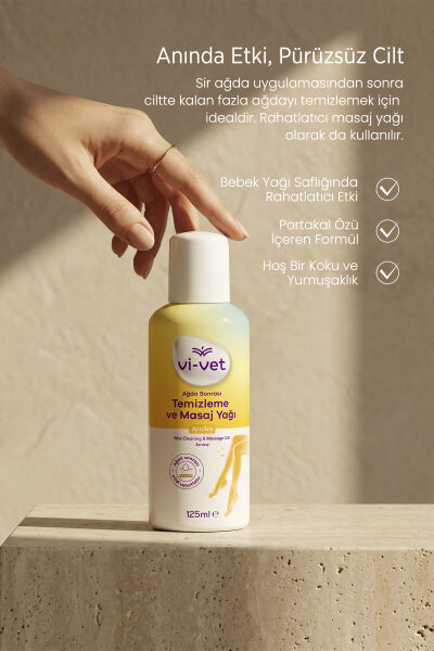 Vi-vet Sir Ağda Temizleme ve Masaj Yağı 125 ml Arnika