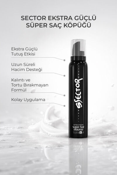 Sector Ekstra Sert Saç Köpüğü 200 ml