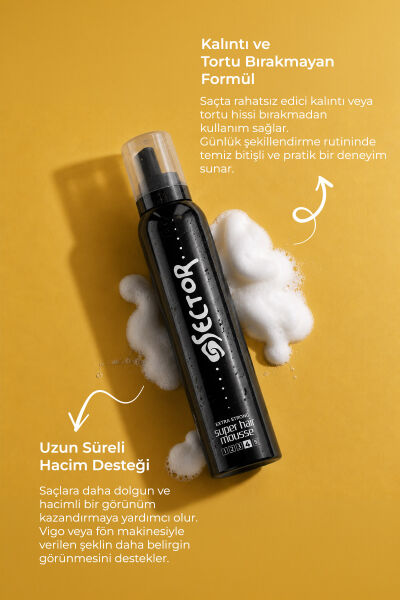 Sector Ekstra Sert Saç Köpüğü 200 ml