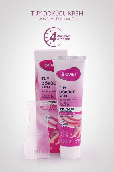 Biowet Hassas Ciltler İçin Tüy Dökücü Krem 100 ml
