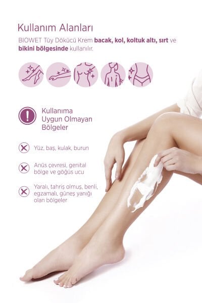 Biowet Hassas Ciltler İçin Tüy Dökücü Krem 100 ml