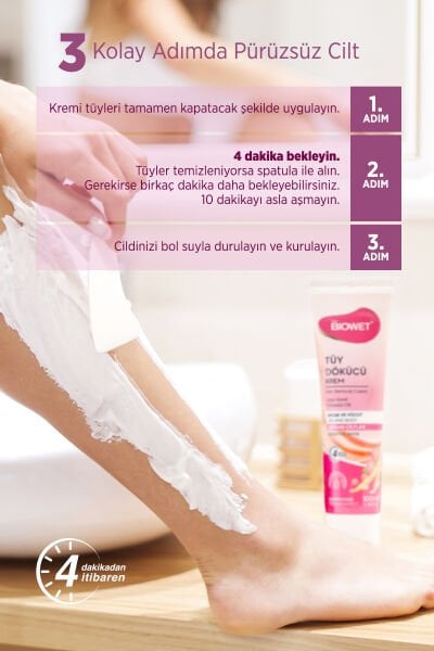 Biowet Hassas Ciltler İçin Tüy Dökücü Krem 100 ml