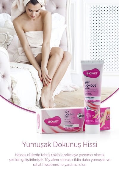 Biowet Hassas Ciltler İçin Tüy Dökücü Krem 100 ml
