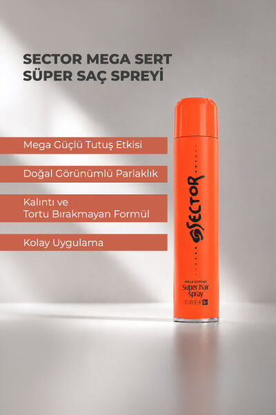 Sector Mega Sert Tutuş Saç Spreyi 400 ml