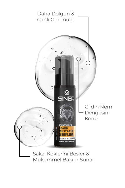 Sinep Sakal Bıyık Serumu Argan & Keratin 50 ml