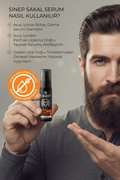 Sinep Sakal Bıyık Serumu Argan & Keratin 50 ml